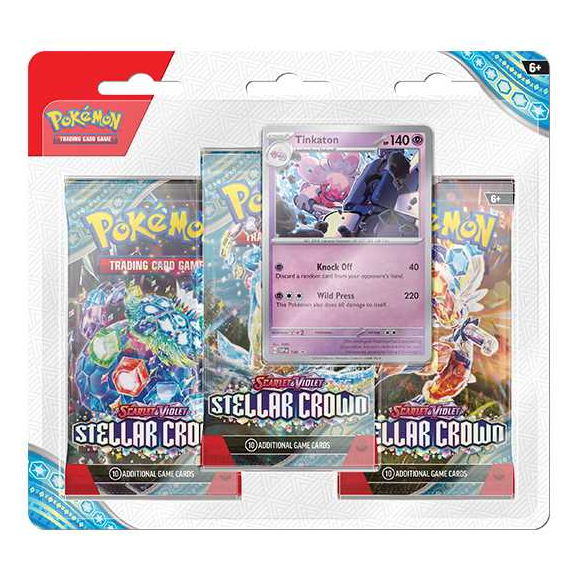 Pokemon TCG: Scarlet & Violet 7 - Stellar Crown - 3 Pack Booster