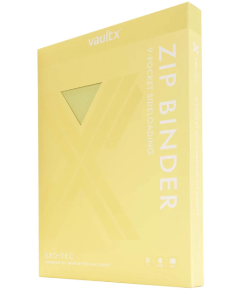Vault X 9 Pocket Zipped Binder - Pastel Yellow