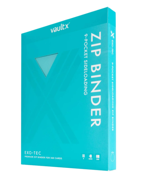 Vault X 9 Pocked Zipped Binder - Pastel Blue