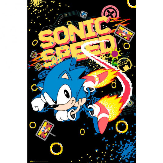 Sonic the Hedgehog Retro Design Poster