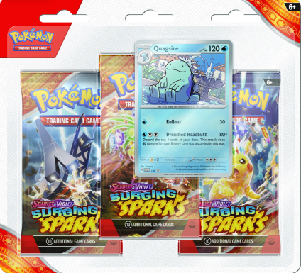Pokemon TCG: Surging Sparks 3 Pack Blister - Quagsire