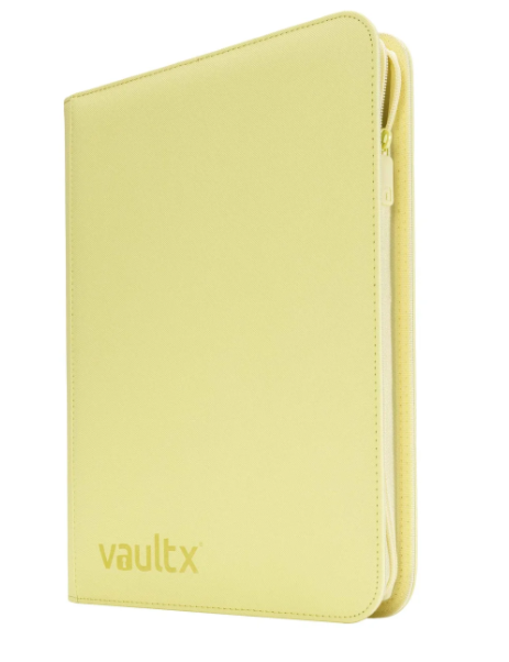 Vault X 9 Pocket Zipped Binder - Pastel Yellow