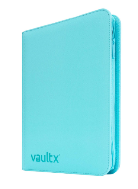 Vault X 9 Pocked Zipped Binder - Pastel Blue