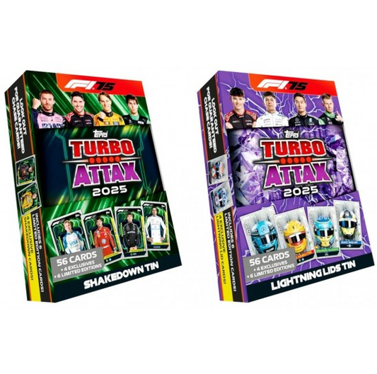 NEW Turbo Attax 2025 Trading Card Game Mega Tin (Pick your tin variant)