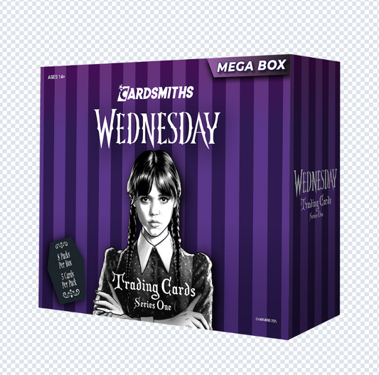 Cardsmiths - Wednesday Series 1 Trading Cards - Mega Box (8 Packs) *Pre order*