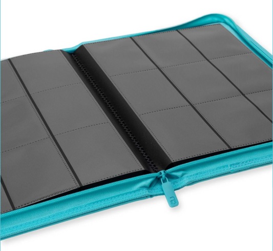 Vault X 9 Pocked Zipped Binder - Pastel Blue