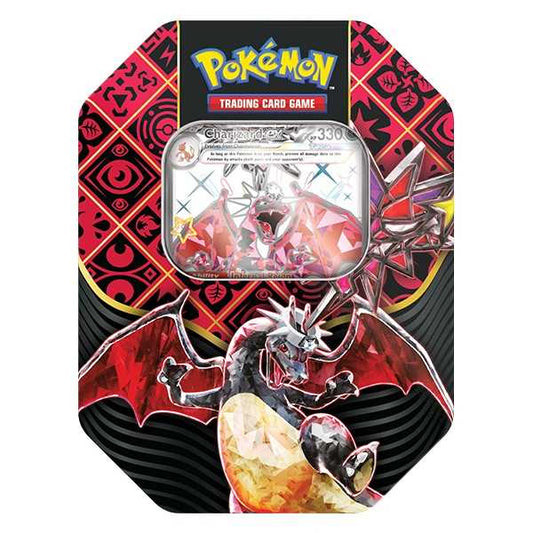 Pokemon - Paldean Fates Tin - Great Tusk/Iron Treads/Charizard - 4 Packs