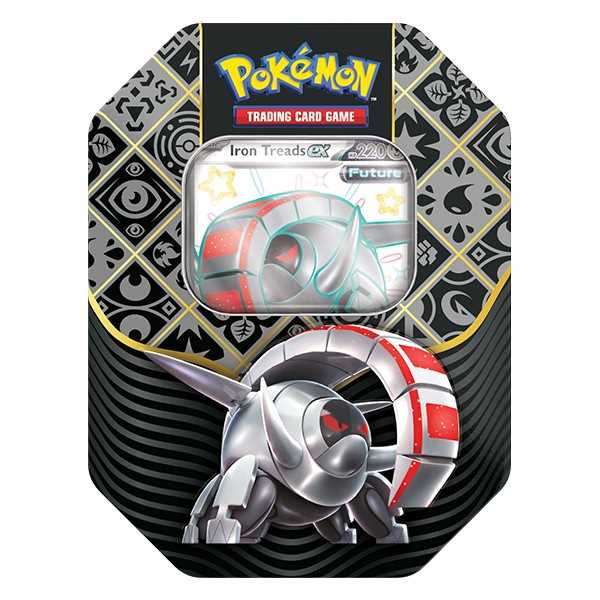Pokemon - Paldean Fates Tin - Great Tusk/Iron Treads/Charizard - 4 Packs