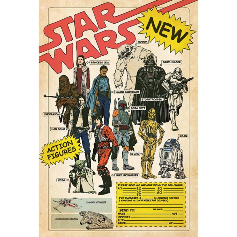 Star Wars Action Figures Poster